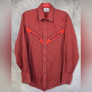 Kenny Rogers Western Collection By Karman Size 15.5 And 34 Pearl Snap Shirt